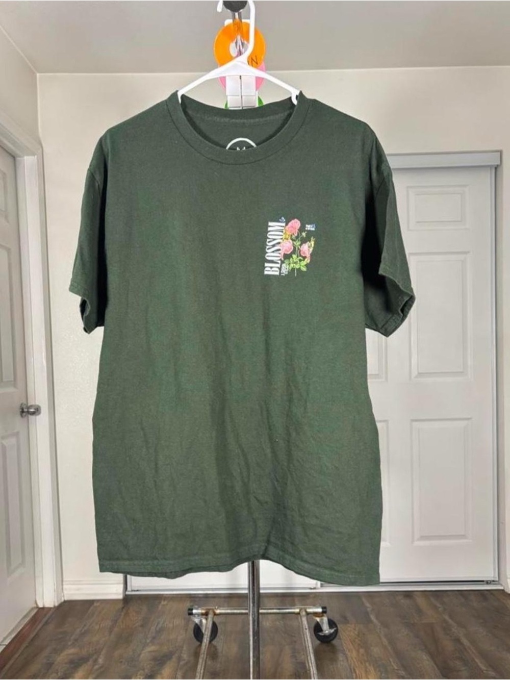 Blossom Green Short Sleeve Tee - Floral Logo